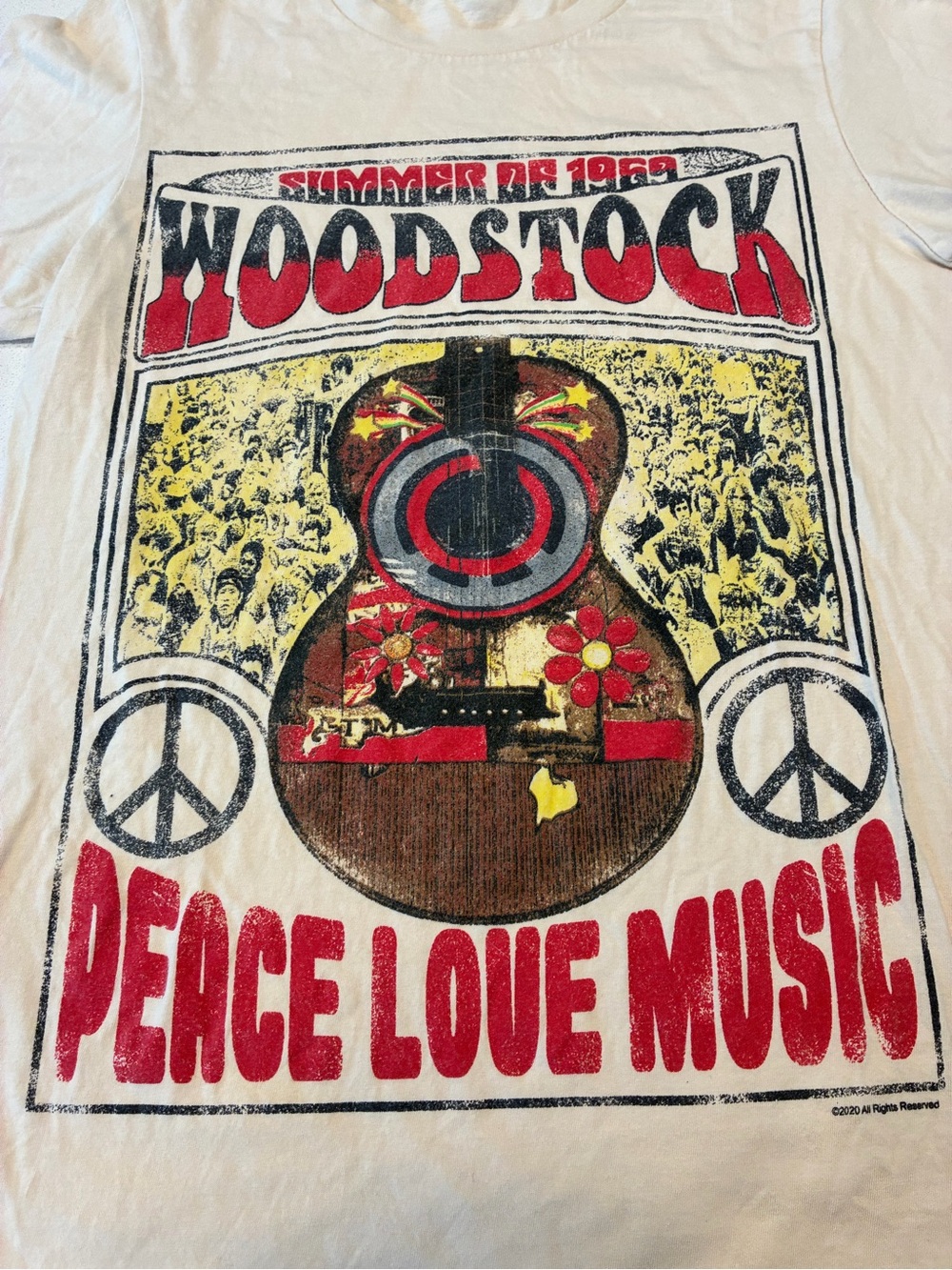 Life Clothing Co. Woodstock 1969 Graphic T-Shirt - Size Small